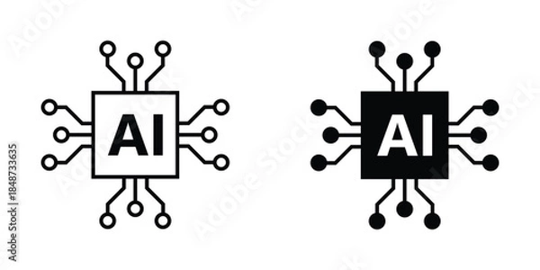 Obraz AI icon. Artificial Intelligence symbol
