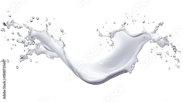 Obraz Water Wave Splash on Transparent Background