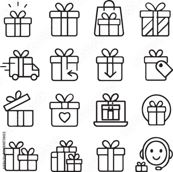 Obraz set of gift boxes