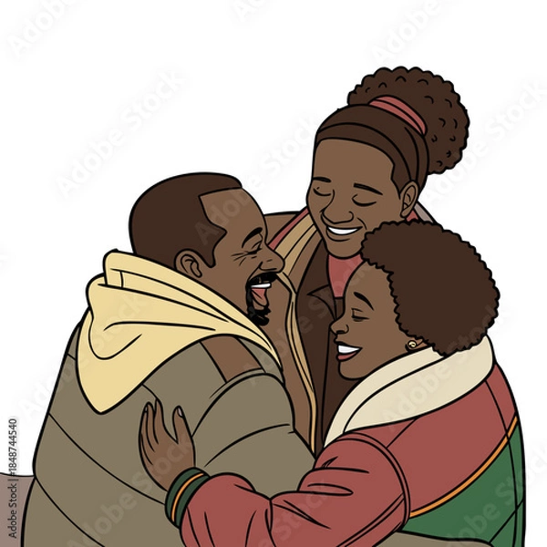 Obraz vector illustration of a couple