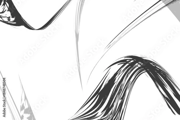 Obraz black ink brush stroke effect frame