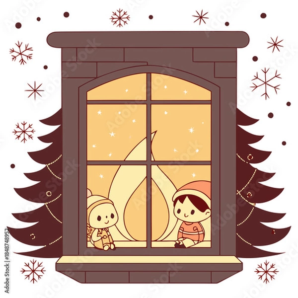 Obraz window with a bird