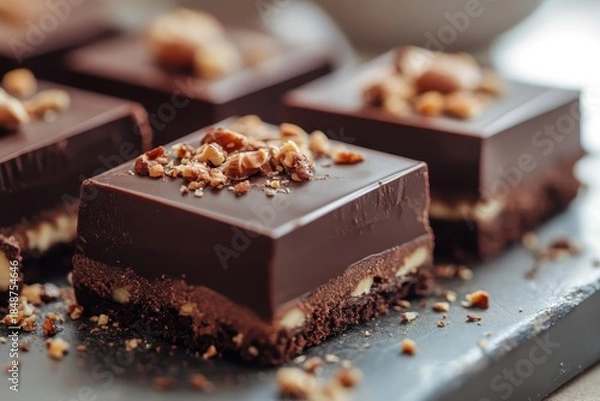 Obraz chocolate with hazelnuts