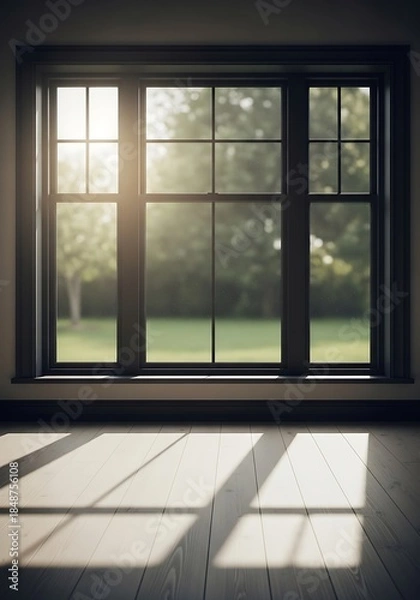 Obraz Sunlit Interior View Through Window, Elegant Architectural Aesthetic