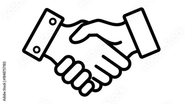 Obraz Handshake Illustration Symbolizing Partnership