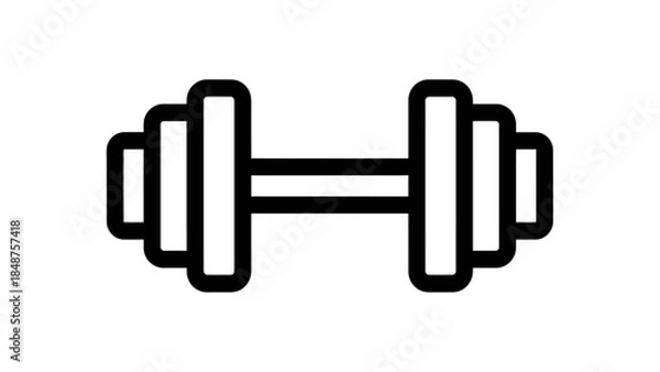 Obraz Simple dumbbell icon