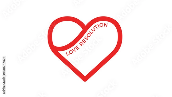 Obraz Heart Shape with Love Resolution Text Illustration