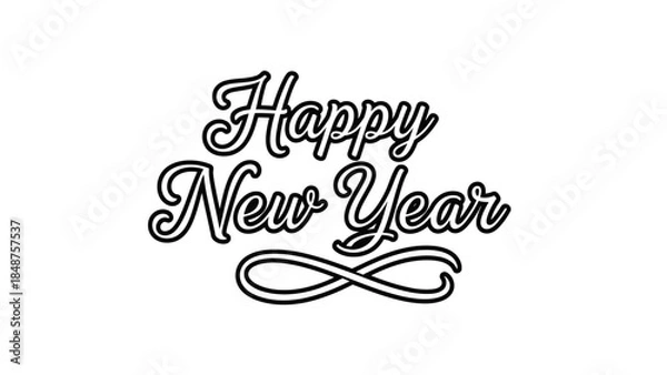 Obraz New Year Greeting Card Design