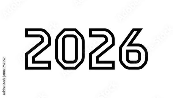 Obraz New Year 2026 Logo Design