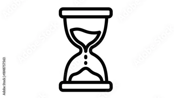 Obraz Hourglass icon time passing symbol