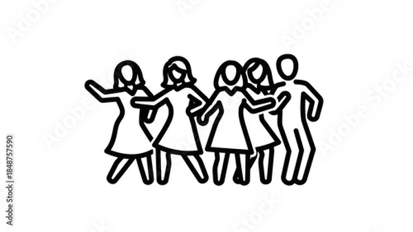 Obraz Group of People Dancing Together