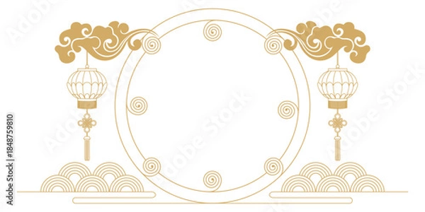 Obraz Chinese New Year background elements vector 10.eps