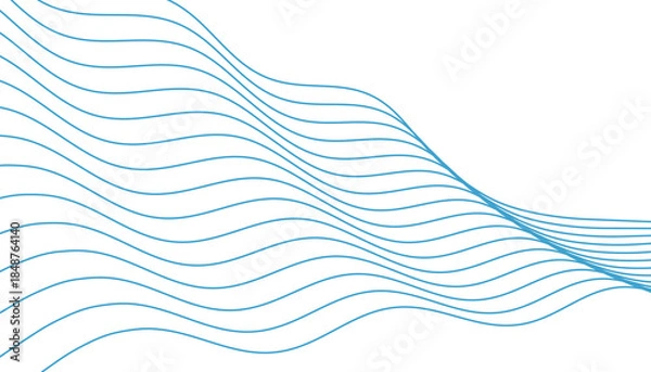 Obraz abstract blue wave background used for graphics design