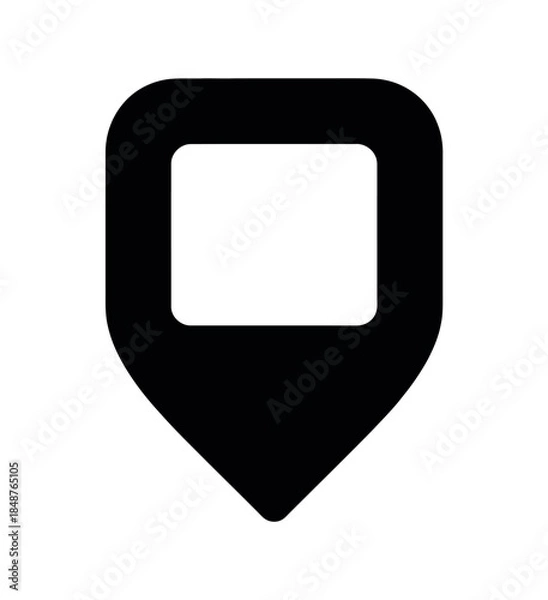 Obraz Black Map Pin Icon Location