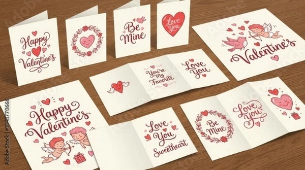 Obraz Valentine Postcard Set