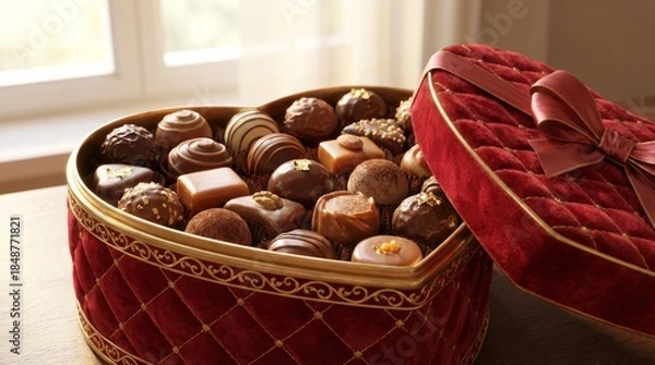 Obraz Heart-Shaped Chocolate Box
