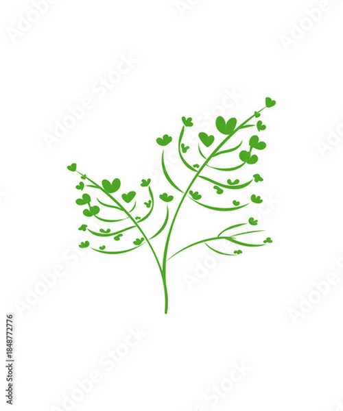 Obraz green tree with leaves