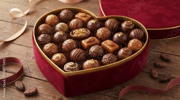 Obraz Heart-Shaped Chocolate Box
