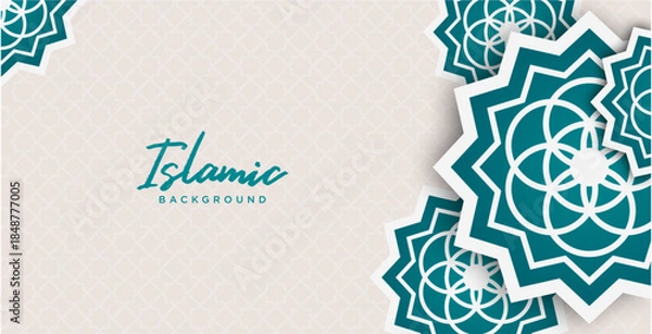 Obraz Islamic Banner Corner Border Ramadan Theme Background