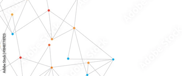 Obraz Vector modern abstract minimalist lines and dots technology pattern geometric background