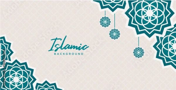 Obraz Islamic Corner Border Ramadan Theme Background