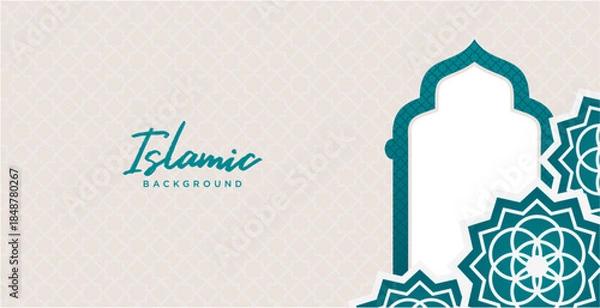 Obraz Islamic Corner Border Ramadan Theme Background