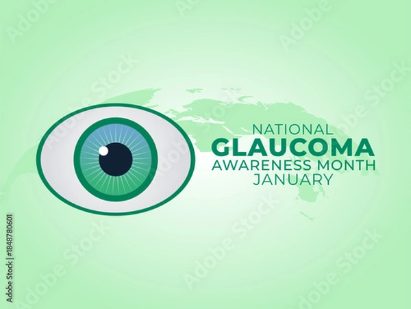 Obraz Vector graphic of National Glaucoma Awareness Month for National Glaucoma Awareness Month celebration.