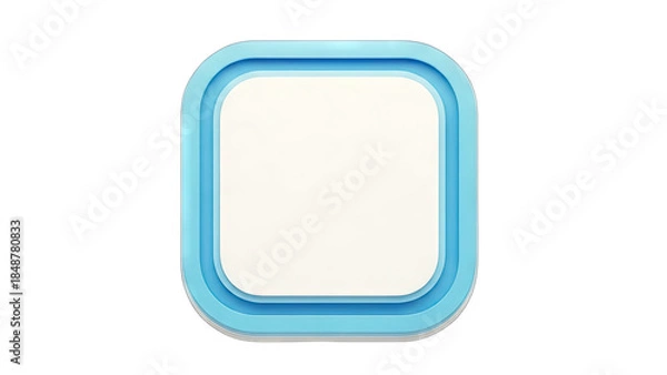 Obraz Blue Square Frame on White Background