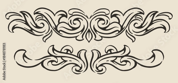 Obraz Elegant design swirls