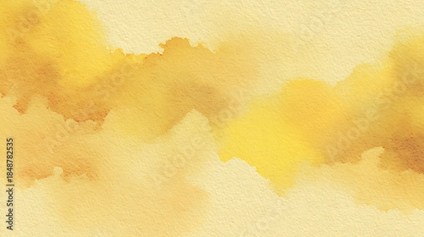 Obraz Soft Yellow Watercolor Wash Background abstract