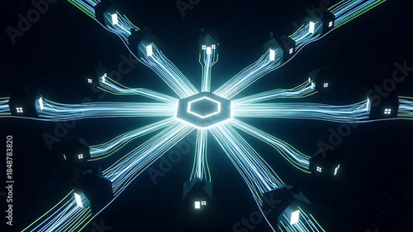 Obraz Digital Network Hub