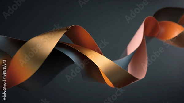 Obraz abstract background with curved lines