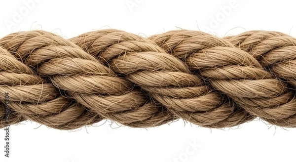 Obraz Rope texture element, twisted jute rope pattern, isolated.