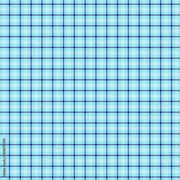 Obraz Light blue and dark blue checkered pattern background texture