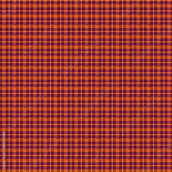 Obraz Vibrant orange and purple plaid pattern background texture