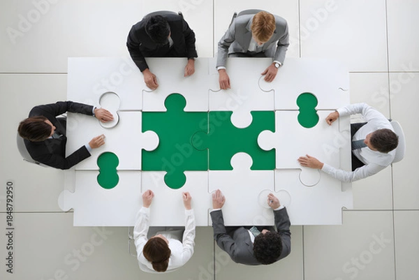 Obraz business puzzle 