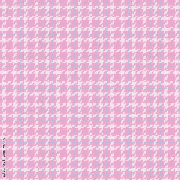 Obraz Soft pink gingham pattern with white checks