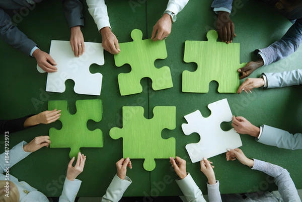 Obraz business puzzle 