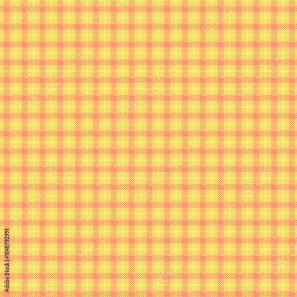 Obraz Vibrant yellow and pink gingham pattern background texture