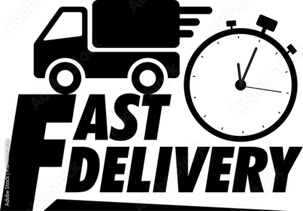 Fototapeta fast delivery icon.