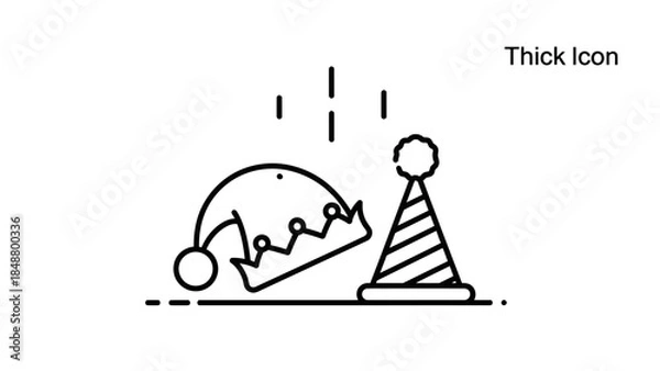 Obraz Party Hat Falling Off Celebration Icon