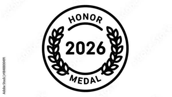 Obraz Laurel Wreath Medal Icon