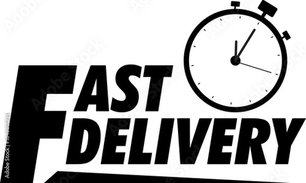 Fototapeta fast delivery icon.