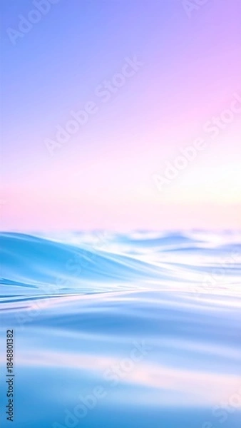 Obraz 3D Wave for Blue-Pink Gradient Background