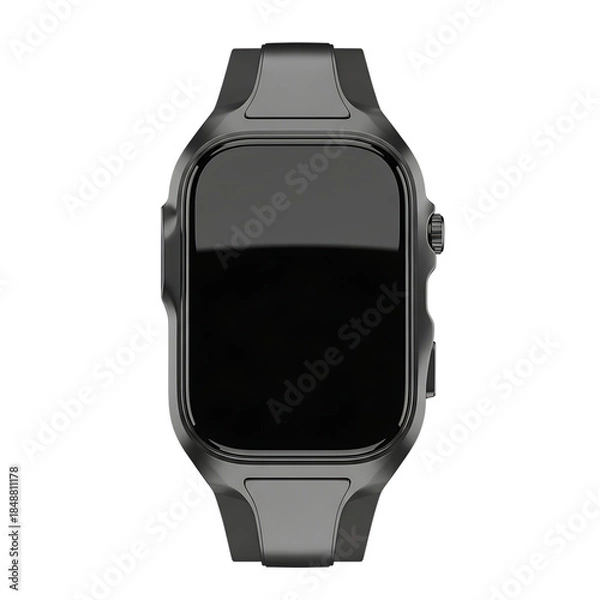 Fototapeta Smartwatch with blank screen isolated on transparent background