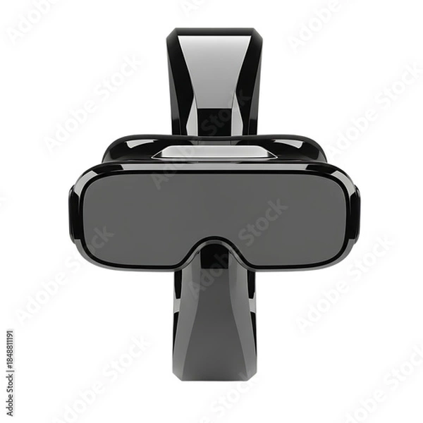 Fototapeta Virtual reality headset isolated on transparent background