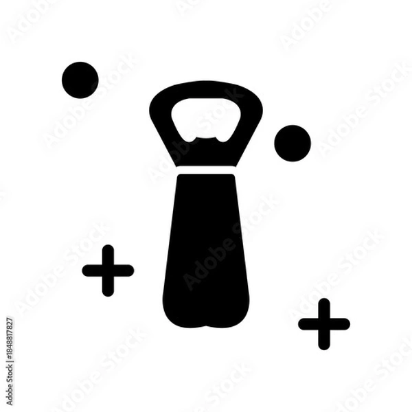Fototapeta Bottle opener icon design template