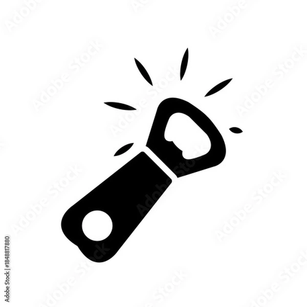 Fototapeta Bottle opener icon design template