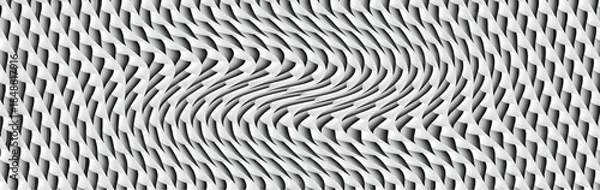 Obraz Distorted lines seamless pattern. Vector illustration