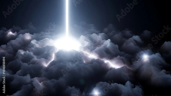 Obraz Light Beam Through Clouds